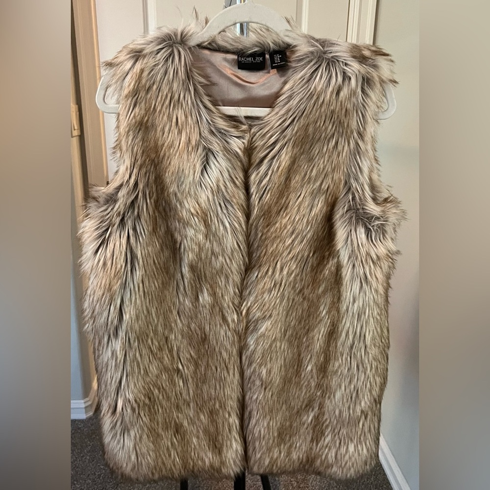 Gorgeous Rachel Zoe Faux Fur Lined Vest . Soft & cozy. Medium length.